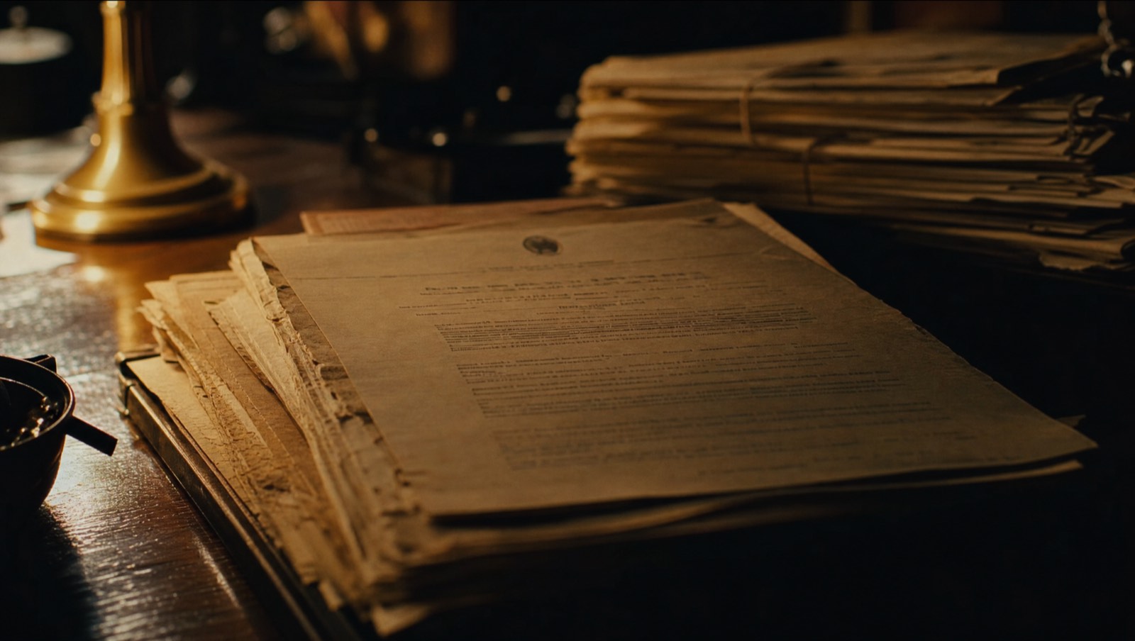 Illustrative image: documents on a desk. AI-generated, not a photograph.